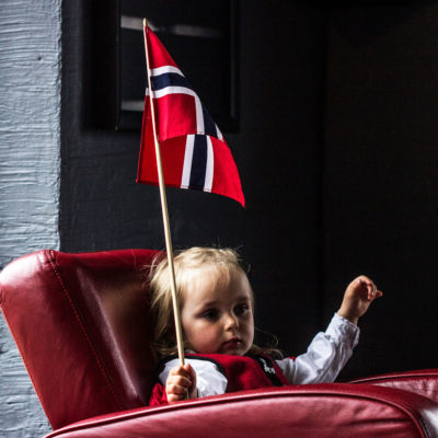 Thoughtful Child during the Festivities in the “Bacalao” Bar of Svolvær