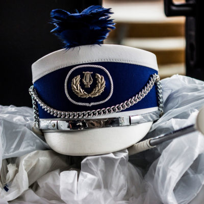 Majorettes' Accessories Left on a Stool