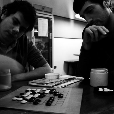 Demonstration match between Giacomo Vigna, 17° kyu, and Stefano Mozzi, 24° kyu
