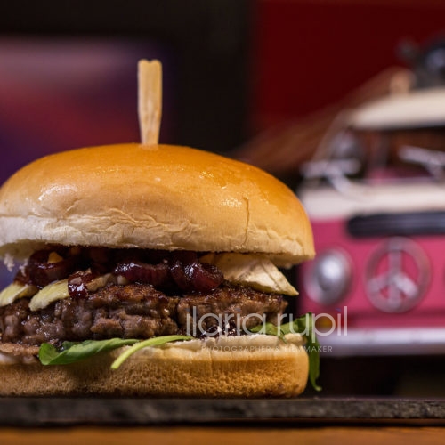 Beef Blueberry and Brie Burger